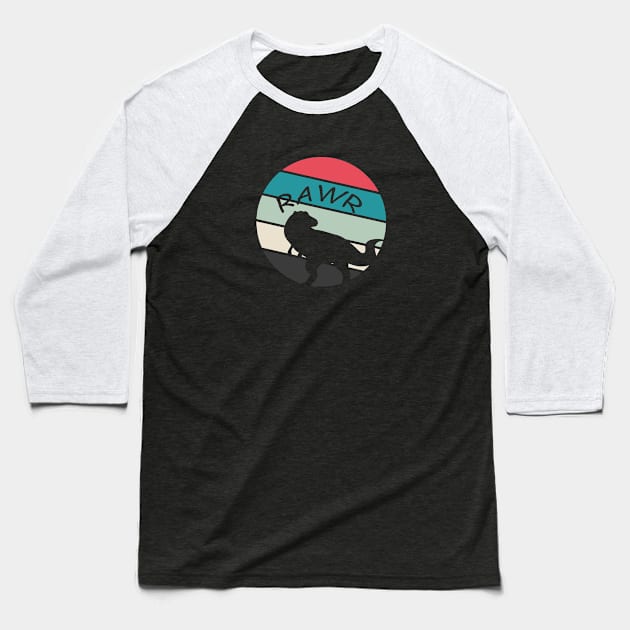 TREX RAWR Baseball T-Shirt by amenwolf